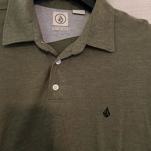 Volcom Military Green Men’s Polo Shirt Size XL worn once cotton